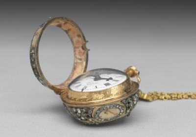 图片[3]-Agate pocket watch with enamel inlay, 18th century, England-China Archive